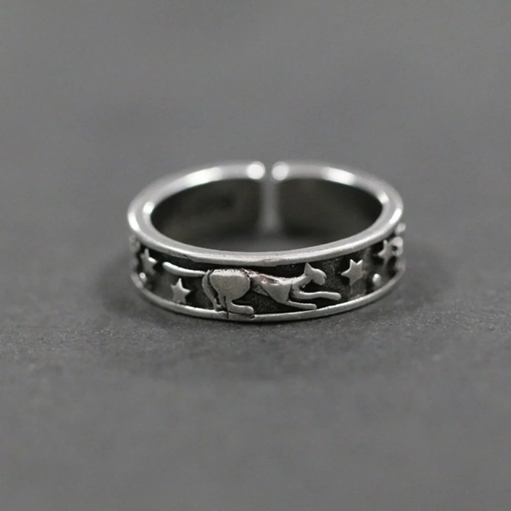 925 Thai Silver Xingyue Cat Ring